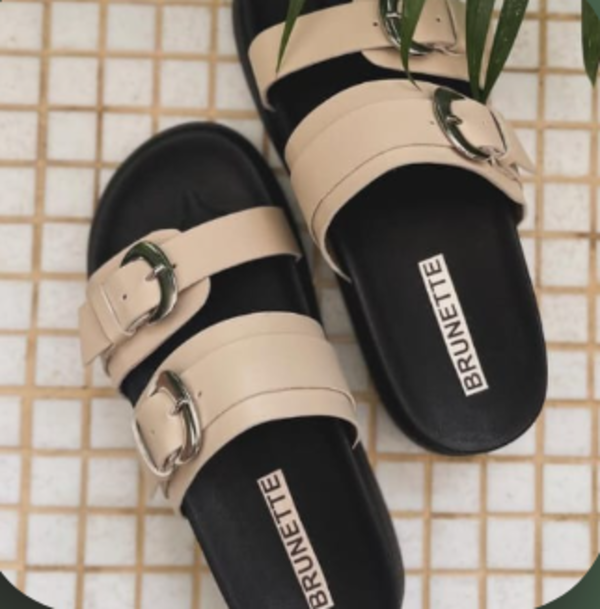 PLANAS DOBLE CORREA BEIGE